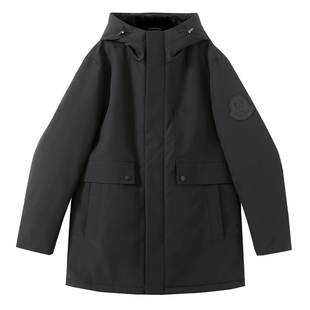 雷迪波尔羽绒服男士2023年冬季新品中长款连帽白鸭绒保暖外套男装