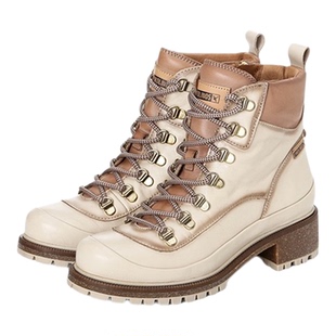 专柜正品Pikolinos派高雁23冬季擦色牛皮系带拼色马丁靴PA232208