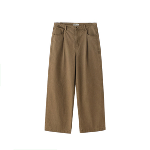 BUTTBILL 25AW酵洗直筒通勤复古日系休闲基础简约长裤子男女秋季