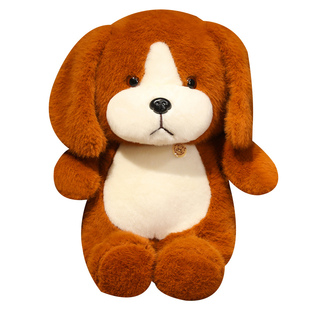 可爱猫咪玩偶比格犬毛绒玩具小狼公仔抱睡大娃娃抱枕女孩生日礼物