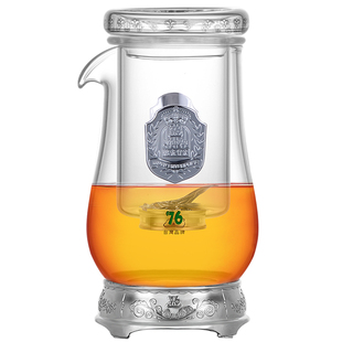 台湾76加厚耐热玻璃红茶杯冲茶器内胆过滤泡飘逸茶壶普洱茶具茶杯