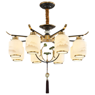 新中式吊灯客厅灯简约茶室餐厅灯朝下现代中式中国风新款大厅灯具