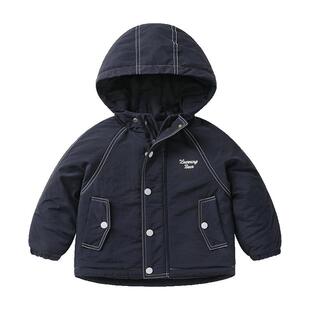 右欧男童女童连帽棉服外套防水山系户外儿童保暖棉衣冬季新款童装