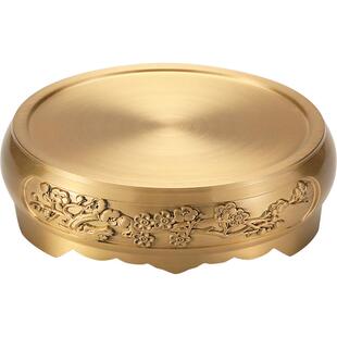 黄铜底座梅花家用室内办公室香炉聚宝盆百福缸米缸中式托架摆件