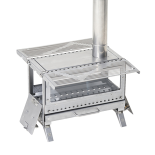 牧高笛燎烈两用柴火炉不锈钢户外野营炉具炊具便携式露营取暖炉