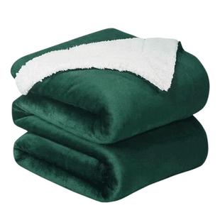 出口美国双层羊羔绒毛毯加厚单双人盖毯午睡毯冬季保暖珊瑚绒毯子