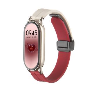 适用小米手环10/9/8表带新款7/6/5/4/3nfc版手腕带女生硅胶磁吸替换表链智能运动五六七八九代手表带透气新品