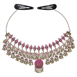 紫萱同款民族风额头链流苏头饰古风异域流苏铃铛手链苗疆少女配饰