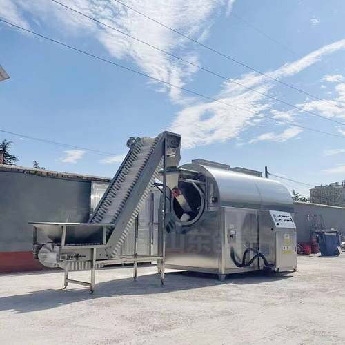 大型电磁炒货机 黄豆烘干炒制机器 大麦炒制上色全自动滚筒炒锅