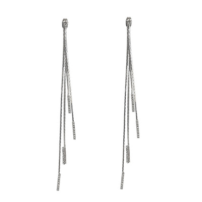 百搭锆石女锆石气质流苏耳环