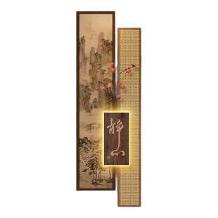 宋代宋式美学玄关装饰画入户门中式书房茶室高级感壁灯画过道挂画