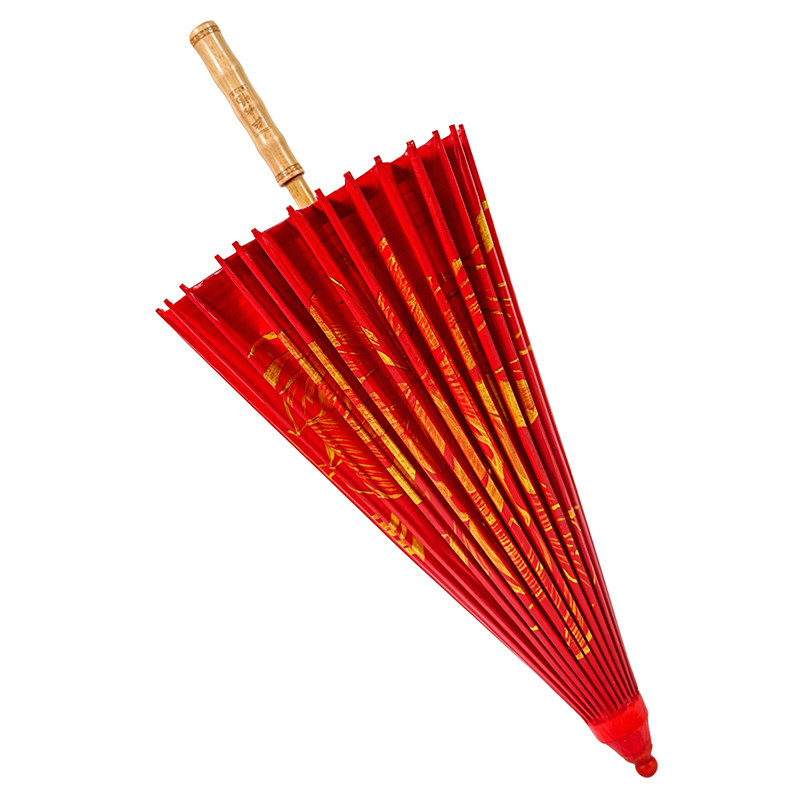毕六福油纸伞拓绘红伞防雨防晒