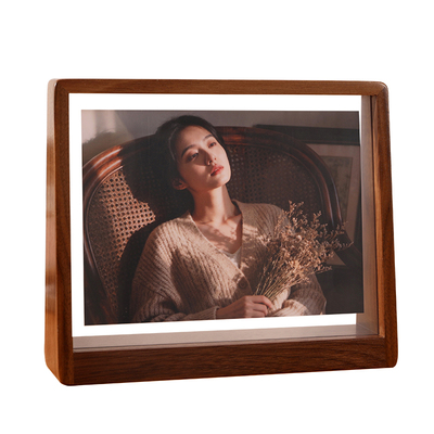 榉木相框摆台复古胡桃梯形678寸洗照片实木装裱画框刻字LOGO摆件