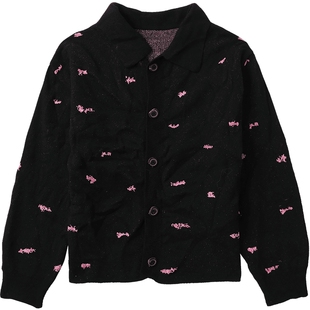 IT ADER error女装翻领针织开衫新款甜酷质感褶皱感薄毛衣703BKXL