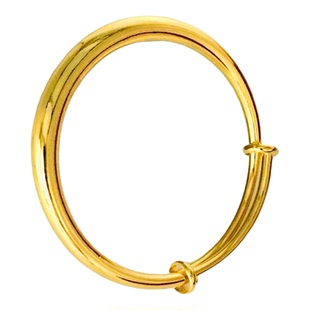 2025新款沙金光面手镯女铜镀金正品首饰结婚镀金仿金手镯久不掉色