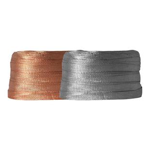 铜编织带接地线镀锡软铜线6/10/25/35/50平方裸铜绞线1米扁导电带