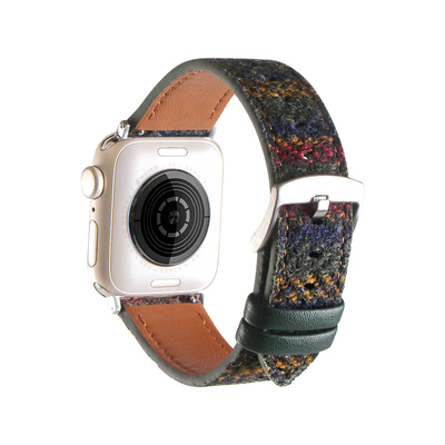 UHADA原创条纹毛呢表带女款高级