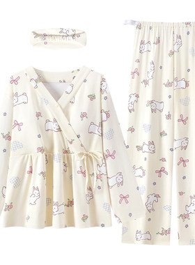 月子服产妇带胸垫棉感产后哺乳衣