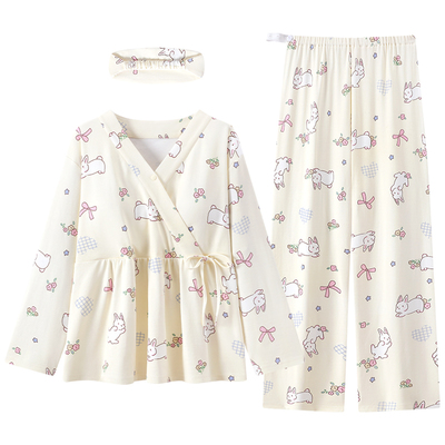 月子服产妇带胸垫棉感产后哺乳衣