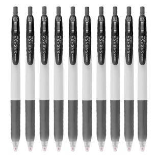 日本zebra斑马中性笔jjz15w简约白杆日系sarasa按动黑色0.5子弹头按压 式速干黑笔0.38蓝色红色