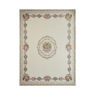 客厅地毯家用欧式美式田园风格现代轻奢卧室房间茶几可机洗床边毯