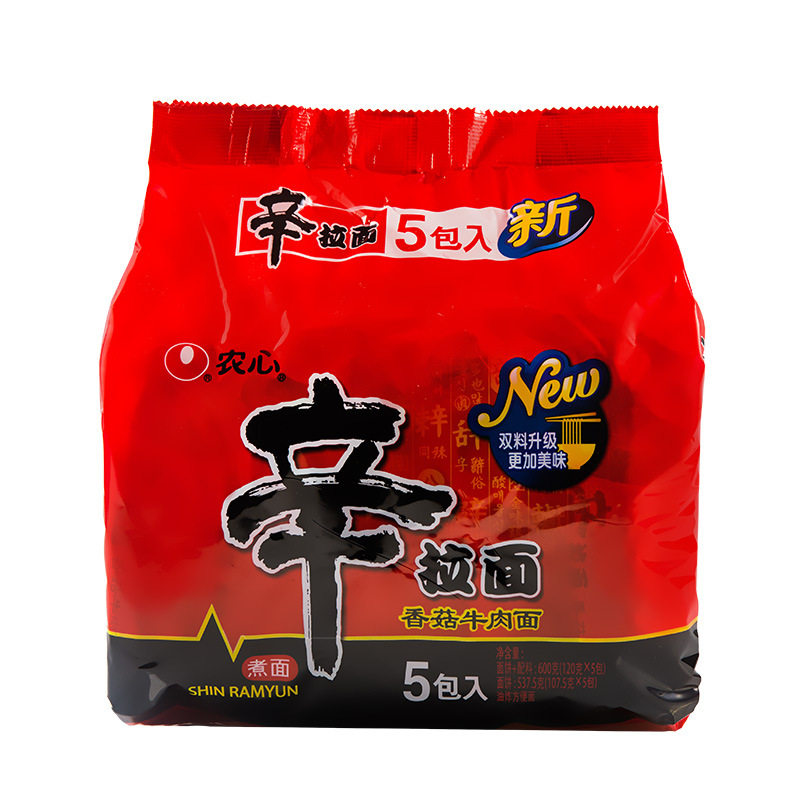 韩国进口农心辛拉面速食方便面
