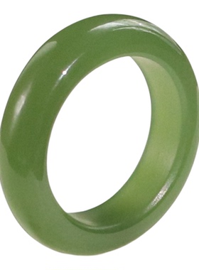 天然和田碧玉14号素面平安戒