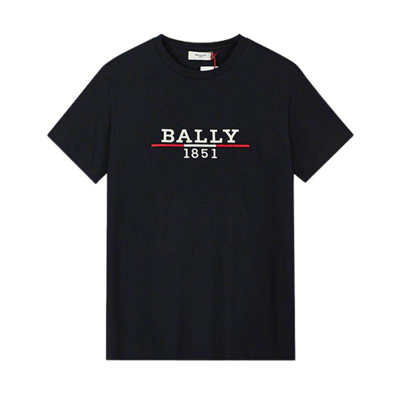 Bally巴利男士时尚潮牌经典大牌LOGO纯棉短袖T恤 603086 05021