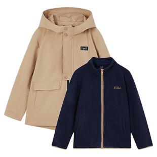 【一衣三穿&三防】elandkids衣恋童装男女童外套冬摇粒绒