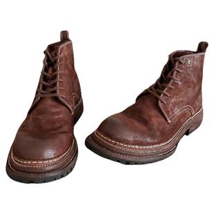 Mantova曼托瓦秋冬新款马臀皮马丁靴复古秋季马皮英伦风女短筒靴