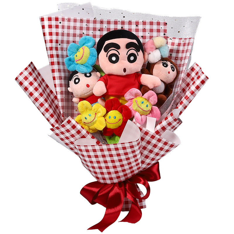 蜡笔小新生日向日葵毕业卡通花束