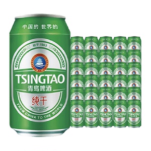青岛啤酒纯干330ml*6听*5组  共计30听麦香浓郁