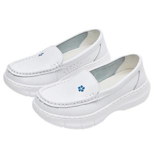 慕伊莱护士鞋女四季款头层牛皮软底透气不累脚舒适防滑耐磨工作鞋