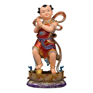 金童玉女佛像善财童子龙女金童玉女像体童男童女观音侍者供奉摆件