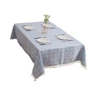 北欧ins餐桌布艺现代简约茶几桌布流苏日式棉麻小清新长方形台布
