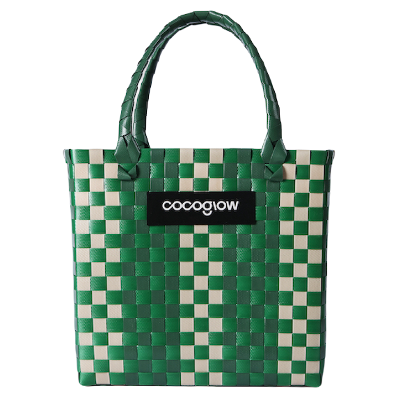 【陈乔恩同款】cocoglow中号系列女士手提包手工编织包泰国女包