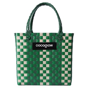 【陈乔恩同款】cocoglow中号系列女士手提包手工编织包泰国女包