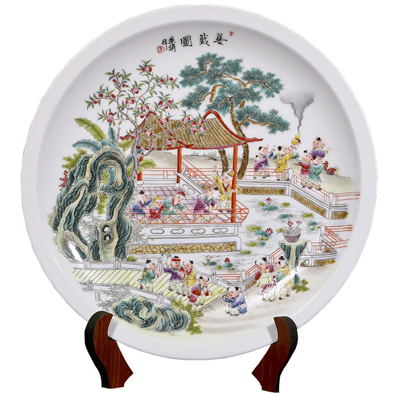 景德镇陶瓷手绘装饰品挂盘摆件