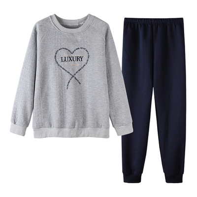 韩版情侣空气棉睡衣套装