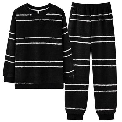 简约半边绒睡衣男款秋冬季冬款