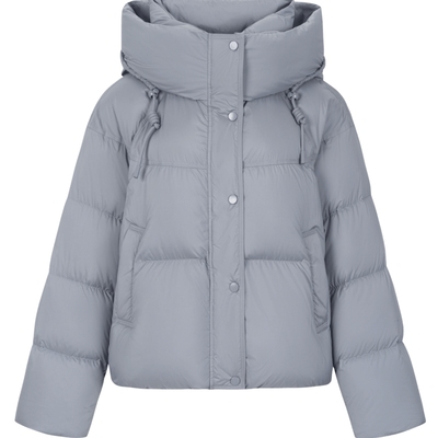 衣香丽影立领连帽羽绒服女短款