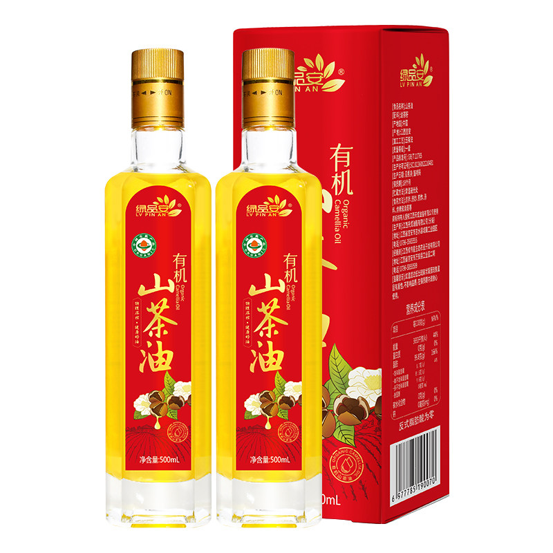 绿品安礼盒有机山茶油500ml*2盒
