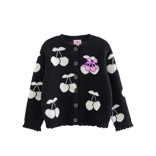 ILOVEJ韩国童装女童原创爱心樱桃针织儿童开衫外套春秋/JXFOU10