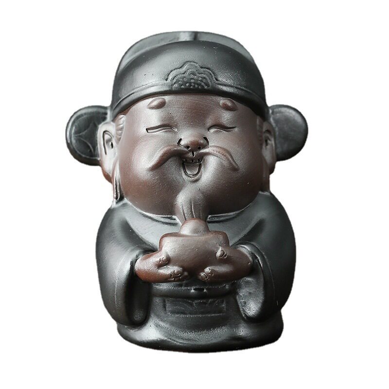 紫砂手工茶宠小福禄寿招财摆件