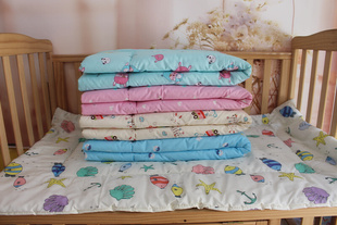 新生儿夹棉褥子婴儿纯棉垫子宝宝床垫床褥推车垫可机洗甩干多尺寸
