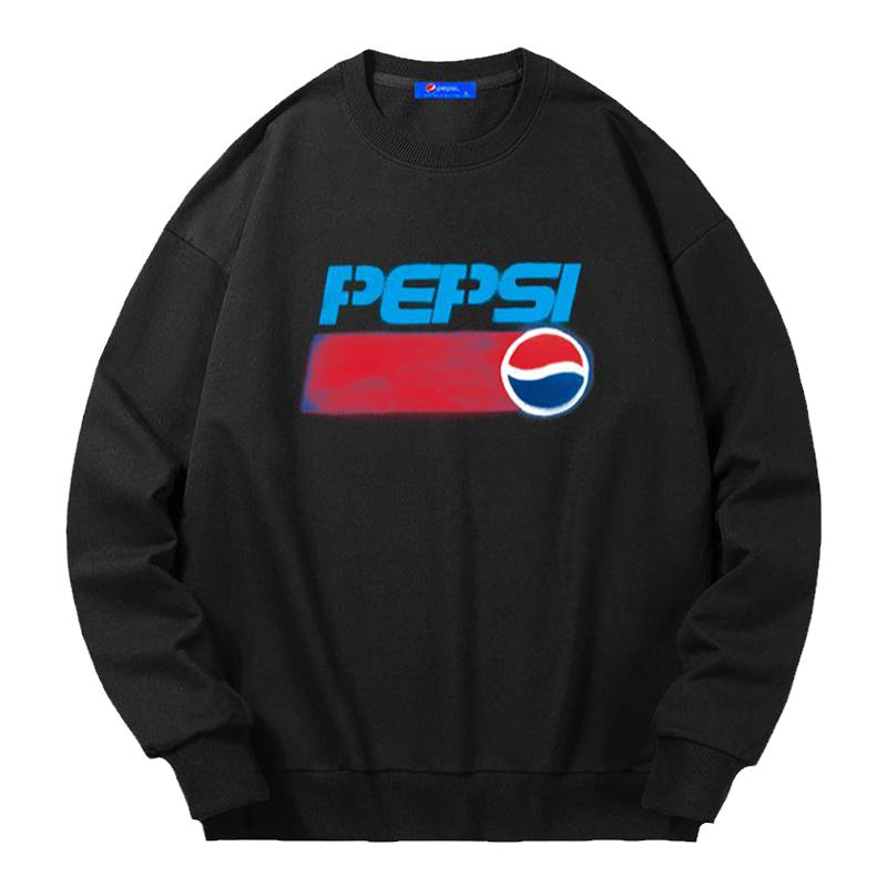 pepsi百事卫衣男春秋款美式高街情侣学生圆领套头女生国潮上衣潮