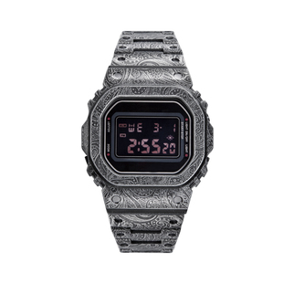 复古做旧小方块5600腰果花佩斯利金属表壳表带改装配件巨浪匠造