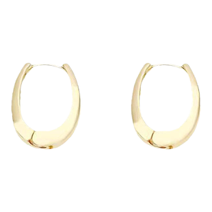 【冷淡风】简约现代耳环高级感金色素圈时尚个性冷淡风百搭耳饰