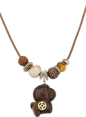 兰诺木马吊坠毛衣链女