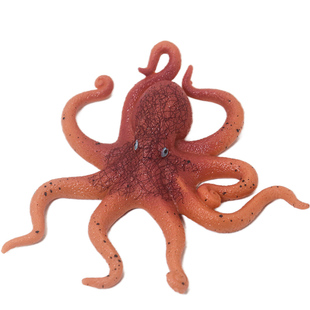 仿真软胶硅胶鱿鱼章鱼海星海马玩具飞鱼柔软剑鱼模型海洋动物礼物